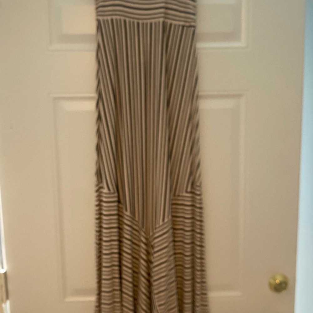 NWT Anthropologie Maeve Black and White Striped Maxi Skirt, XS